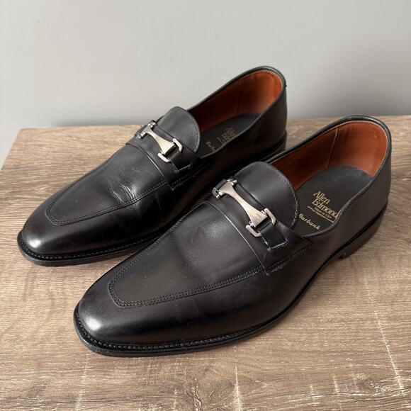 Allen Edmonds Burbank Shoes Mens Size 10 EEE Black Horsebit Loafers Leather USA - Picture 2 of 8